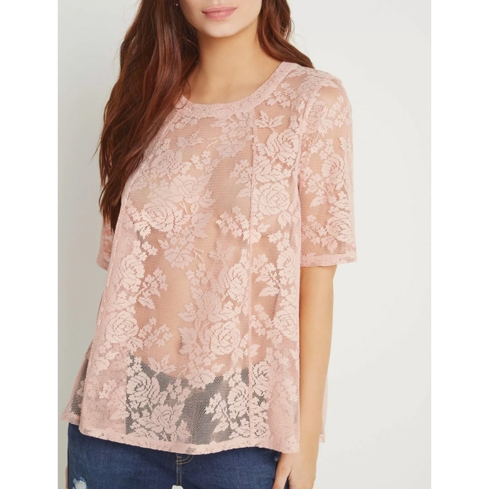 BCBG Lace Top Open Back